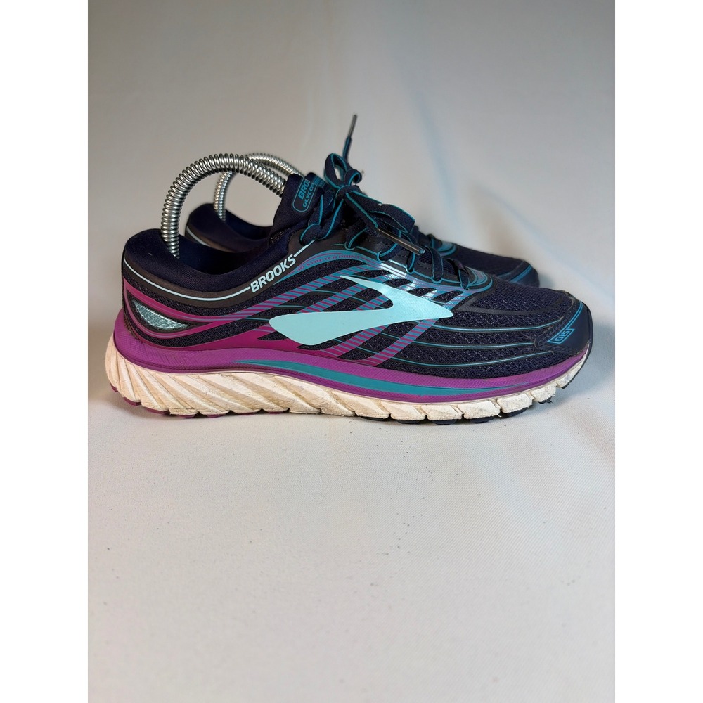Brooks Glycerin 15 Womens Running Shoes Navy Purple Teal 1202471B465 Size 8